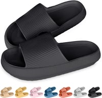 Cozislides Felhő Papucs - Fekete Gumi Strandpapucs Csúszásmentes Unisex 42/43 1
