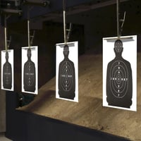 LÖ Lőlap készlet - 50 db fekete-fehér sziluett, 43x63 cm, légfegyverekhez és airsoft fegyverekhez 5