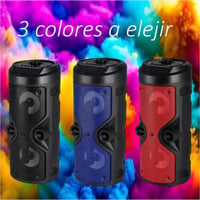 JBL Karaoke Bluetooth hangszóró LED fényekkel, FM rádióval, kék 3