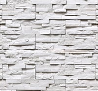 murimage 3D Kőfal Fototapéta 274x254 cm - Fehér Papír Faldekoráció Ragasztóval, Nappali és Hálószoba Díszítéshez, made in Germany 2