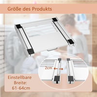 bimiti Mosógép-Szárítógép Összekötő Keret - Univerzális Köztes Állvány 61-64 cm Széles Gépekhez, 64 x 55 cm, Fehér 4
