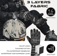 BEAST RAGE Téli Motoros Kesztyű - Vízálló, Szélálló, Érintőképernyős, Hőszigetelt Kesztyű Motorozáshoz, Férfiaknak és Nőknek, Kék, L Méret 3