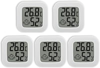 RUIZHI 5db-os Mini Digitális Hőmérő és Páramérő Szett LCD Kijelzővel, Otthoni és Irodai Használatra 1