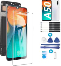 RongZy Samsung Galaxy A50 LCD Kijelző és Érintőképernyő Csere - OLED Fekete Kerettel - Kompatibilis A505FN/DS A505F Modellekkel - Szerszámok 1