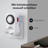 HBN Mechanikus Időzítő Konnektor 16A/3680W - Gyerekzáras, 4 db-os Szett, 24 Órás Program, Beltéri Analóg Időkapcsoló Lámpákhoz, 30 Perces Ka 5