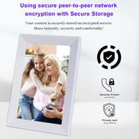 Golony WiFi Digitális Képkeret 10.1" IPS Érintőképernyővel - 32GB Memória, Automatikus Forgatás, Frameo App Fotómegosztás, Fehér 8