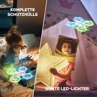 DEERC D23 Mini Drón Kamerával Gyerekeknek - WiFi Átvitel, 2 Akkumulátor, LED Világítás, Gesztus Irányítás, 3D Flip, Kezdőknek 3