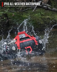 BORLENI Vízálló Motoros Hátsó Táska 30L - Univerzális Csomagtartó Táska Túrázáshoz, Kempingezéshez, Kerékpározáshoz, Fényvisszaverő Elemekke 4