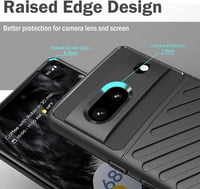 Google Pixel 7 Rácsmintás Vékony Fekete Védőtok - Ütésálló TPU 4