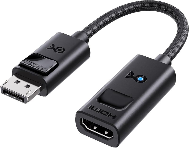 Cable Matters DisplayPort HDMI Adapter 8K 60Hz / 4K 120Hz - Egyirányú DP 1.4 HDMI Átalakító RTX 3080/3090 és RX 6800/6900 Kártyákhoz - Feket