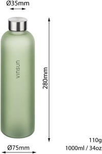 VINSUN Kulacs 650ml - Szivárgásmentes BPA-mentes Tritan Műanyag Ivópalack Szénsavas Italokhoz - Könnyű Sportpalack Túrázáshoz, Biciklizéshez 3