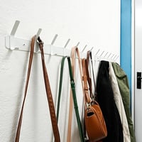 Honsky Fali Fogas 7 Dupla Akasztóval - Fehér Fém Ruhafogas Kabátoknak, Sálaknak, Kalapoknak - Modern Lakberendezési Kiegészítő Előszobába 5