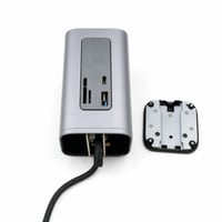 Dokovacia stanica Baseus Nomos Air USB-C 12 v 1 pre Windows — chybná, čiastočne funkčná: vylomené spodné upevňovacie skrutky 1