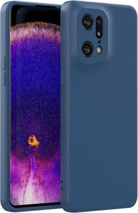 OPPO Find X5 Pro 5G kék szilikon védőtok - Foluu mikroszálas, ütésálló 8