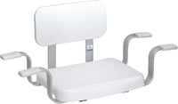 Weinberger Fürdőkád Ülőke Háttámlával, 150 kg Teherbírás, Csúszásgátló, 52-64 cm Kádszélesség, Modern Fürdőszobai Segédeszköz Időseknek 1