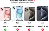 HAOBOBRO iPhone 15 Átlátszó Tok Beépített Állvánnyal - MagSafe Kompatibilis Vékony Védőtok, Ütésálló Szilikon TPU Keret, Átlátszó Hátlap, Ró 2