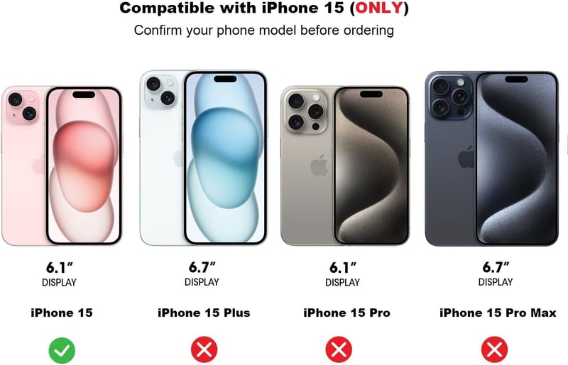 HAOBOBRO iPhone 15 Átlátszó Tok Beépített Állvánnyal - MagSafe Kompatibilis Vékony Védőtok, Ütésálló Szilikon TPU Keret, Átlátszó Hátlap, Ró