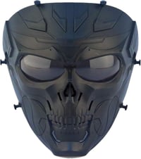 WISEONUS Airsoft Taktikai Koponya Maszk - Teljes Arcvédő Szürke Lencsével, Paintball, Vadászat, CS Játék és Halloween Jelmezhez - Ütésálló T 2