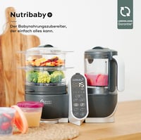 Babymoov Nutribaby Plus Bébiétel Készítő - Párolás, Keverés, Sterilizálás, Melegítés, 2200ml Kapacitás, Mosogatógépben Mosható 2