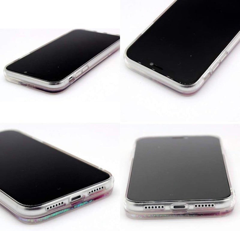 Apple iPhone 11 Rózsaszín Flamingós Csillogó Folyadékos Tok