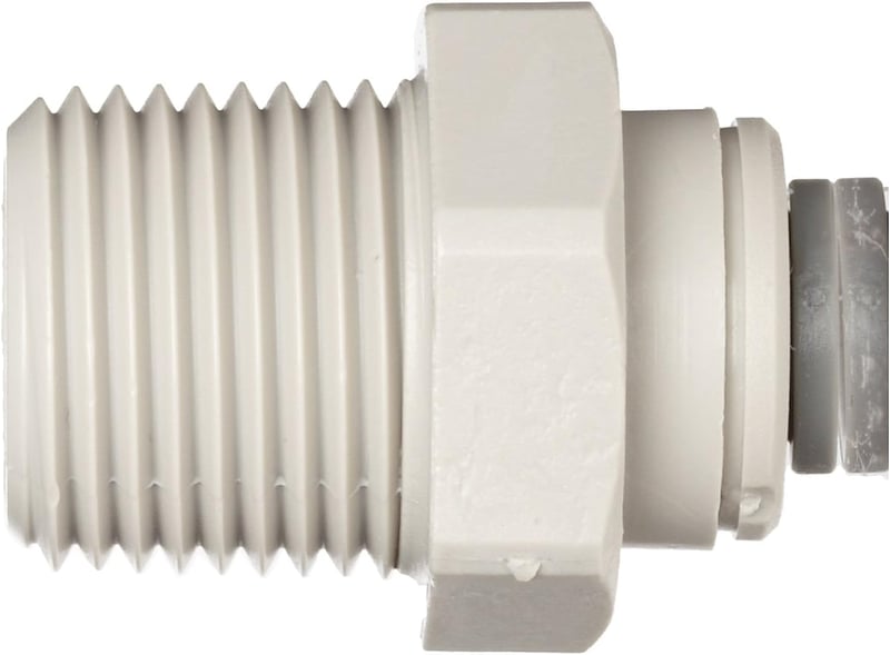 John Guest Egyenes Adapter 1/4 Hüvelyk Cső x 3/8 Hüvelyk NPTF Külső Menet - Gyorscsatlakozós Acetal Csőkötő Elem