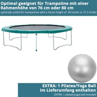 Valuents Ezüst Trambulin Létra - 86 cm, 3 Széles Fokkal + Ajándék Pilates Labda 5