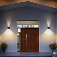 SANSHI Kültéri-Beltéri LED Fali Lámpa 12W - IP65 Vízálló Fekete Alumínium Világítás, 3000K Meleg Fehér, Állítható Fényszög, Modern Kerti Diz 7