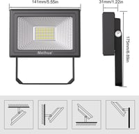 MEIHUA 35W-os LED reflektor, 3500LM, hidegfehér, kültéri, vízálló, IP66 7