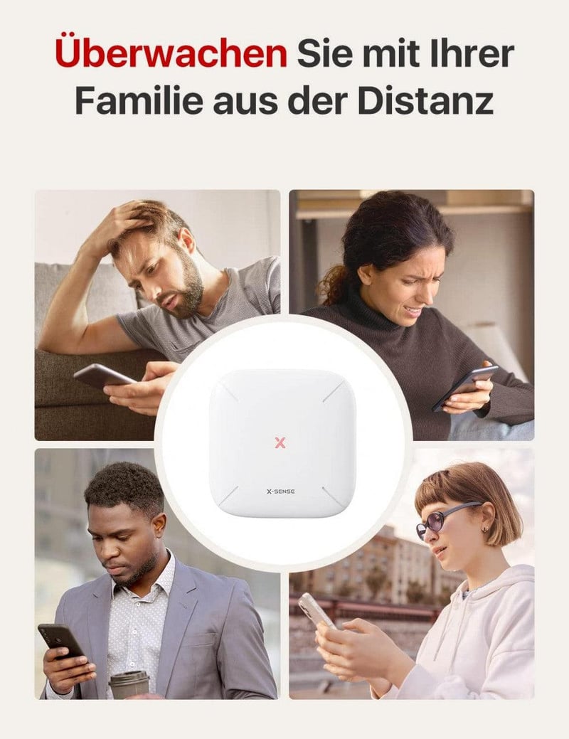 X-Sense SBS50 Okosotthon Központi Egység - Kompakt Fehér Dizájn, 2.4GHz Wi-Fi, 2in1 Némító/Párosító Gomb, 100dB Riasztás, 50 Eszköz Kezelése