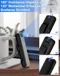 Bextgoo 1080P Mini Testkamera 32GB Kártyával - 10 Órás Üzemidő, 180° Forgatható Lencse, Mozgásérzékelés, Kompakt Kamera Utazáshoz, Kerékpáro 6