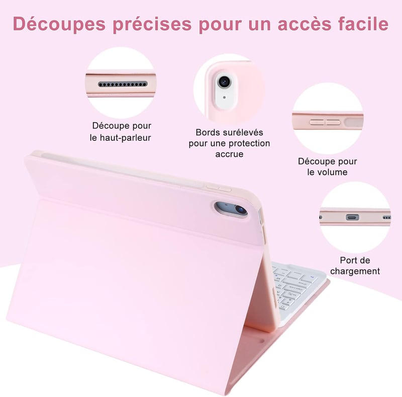 iPad Bluetooth Billentyűzet - KBCASE Rózsaszín