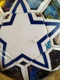 Minge de fotbal Hy-Pro UEFA Champions League, mărimea 5, alb/albastru/verde, produs licențiat oficial, pentru antrenament și meciuri, pentru copii și adulți 3