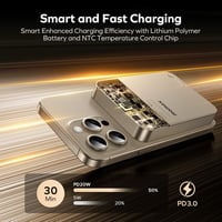 MOMAX 10000 mAh Mágneses Powerbank 20W Vezeték Nélküli Töltő iPhone 16/15/14/13/12 Sorozathoz USB-C Kábellel Hordozható Külső Akkumulátor 8