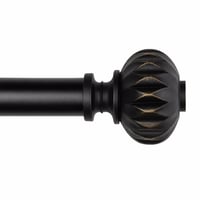 Galerie perdea extensibilă SZXIMU 182-365 cm, negru, diametru 25,4 mm, metal, cu suport reglabil și capete rotunde — lipsește un capăt (stare: vezi a 2-a imagine) 1