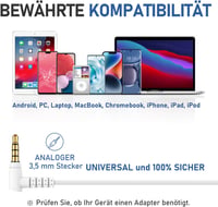 LUDOS Ferox Vezetékes Fülhallgató Mikrofonnal - 3,5 mm Jack, Mély Basszus, iPhone/Samsung/Huawei Kompatibilis Fehér Füldugó 4