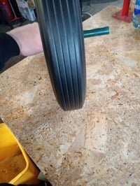 WERKA PRO Kotač za tačke bez probijanja 15 inča, puna guma, Ø385 x 66 mm, 20 mm — habanje, tragovi korištenja (stanje: vidi 2. sliku) 4