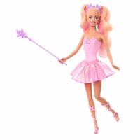 Păpușă Barbie Zână Fantasy cu aripi și ținută care își schimbă culoarea — lipsesc aripile, colierul și buretele (stare: vezi a 2-a imagine) 1