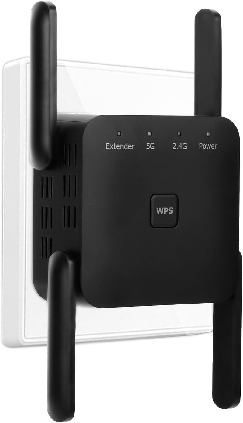 Aenxwa 1200 Mbps WLAN Erősítő Dual Band WiFi Repeater 4 Antennával
