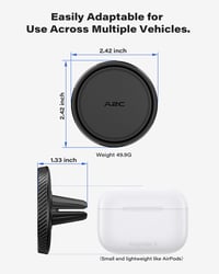 Suport Auto A2C MagSafe pentru Gura de Ventilație – 17 Magneți N54, Ultra-Stabil, Suport Magnetic Universal pentru iPhone și Dispozitive Samsung 2