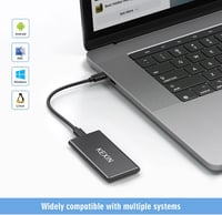KEXIN 250GB Hordozható Külső SSD - USB 3.0, Alumínium, Fekete 5