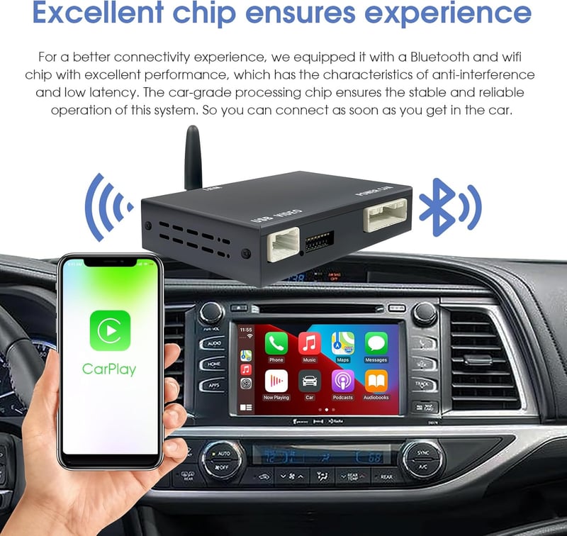 KAOLALI Vezeték Nélküli CarPlay Adapter Toyota Autókhoz - Touch2 és Entune2 Rendszerekhez (2014-2019) - Android Tükrözés, USB Csatlakozás

A