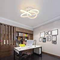 KUKAK 36W LED Mennyezeti Lámpa - Kerek Fehér Modern Minimál Dizájn, 3000K Meleg Fény, 3900lm, Fürdőszobába, Konyhába, Hálóba, Előszobába 5