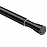 AIZESI Bară telescopică pentru perdea 60-90 cm Lungime Ø 13 mm Neagră, bară pentru fereastră fără găurire, set (Defect: lipsește un capăt la o bară) — set de 1 bucată 1
