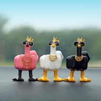 KIAYOO Középső Ujjas Kacsa Autó Dekoráció - Vicces Gyanta Szobor Íróasztalra, Műszerfalra - Ajándék Férfiaknak, Nőknek, Barátoknak 3