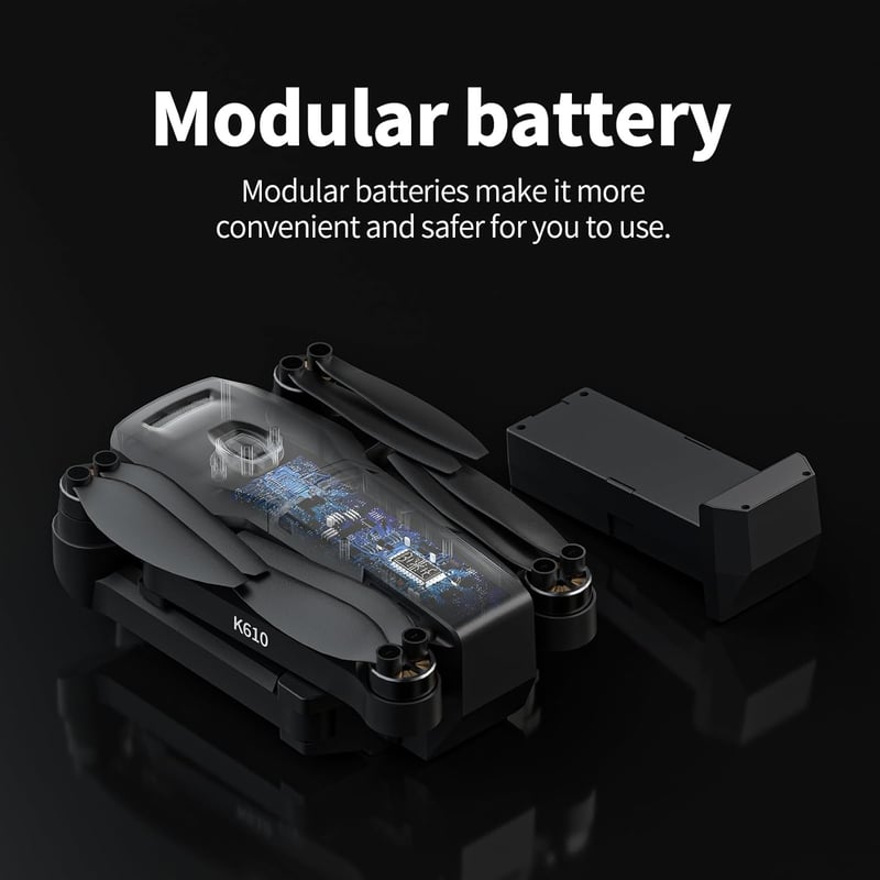 karuisrc K610 GPS Drón 4K Dupla Kamerával, SD Kártya, 5G WiFi, Követés Funkcióval - Összecsukható, Könnyű Kezdő Drón Felnőtteknek