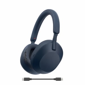 Căști wireless over-ear Sony WH-1000XM5, varianta Midnight — defecte, pentru piese: pernița din partea dreaptă este ruptă (stare: vezi imaginea 2)