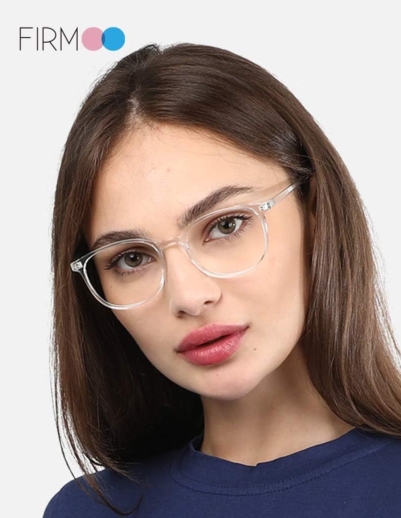 Firmoo Olvasószemüveg Kék Fény Szűrővel - Unisex TR90 Négyzetes Keret, Átlátszó, Szemfáradtság Elleni Védelem, UV Blokkoló, Számítógépes Sze