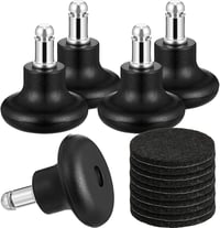 Outus Irodai Szék Görgő Helyettesítő Rögzített Csúszótalp Szett - 5 db Filcpárnás Fekete Nylon Csúszka 5 cm Magas Profilú, 550 lb Teherbírás 1