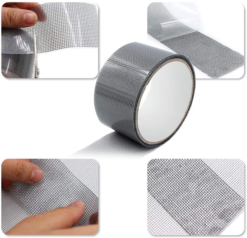 A2ZWORLD Szúnyóghálójavító Szalag Öntapadós 5cm x 200cm Fekete