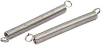 Rozsdamentes acél húzórugó készlet - 10 db, 0,3x3x30mm, ezüst színű 2